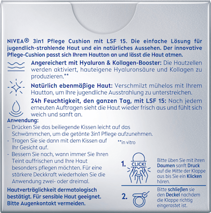 Gesichtsfluid getönt 3in1 Hyaluron Cellular Filler (Dunkel) LSF 15 NIVEA