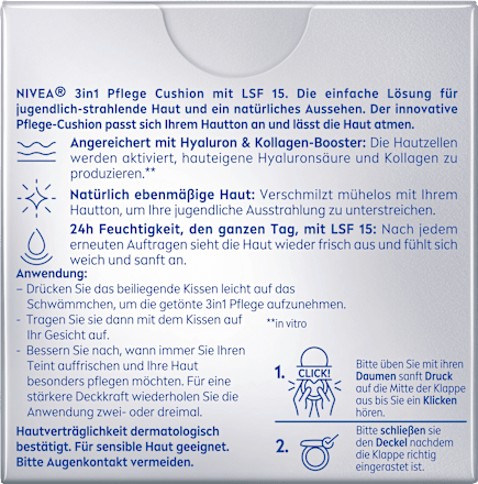 Gesichtsfluid getönt 3in1 Hyaluron Cellular Filler (Hell) LSF 15 NIVEA