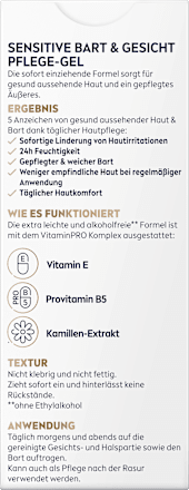 Bart & Gesicht Pflegegel, sensitive NIVEA MEN