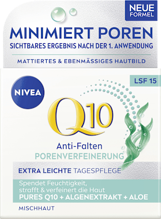 Anti Falten Gesichtscreme Q10 Porenverfeinerung LSF 15 NIVEA