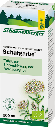 Naturreiner Frischpflanzensaft Schafgarbe Schoenenberger