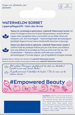 Lippenpflege Disney Princess Watermelon Sorbet Vaiana Labello