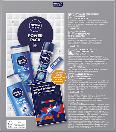 Geschenkset Power Pack 4tlg NIVEA MEN