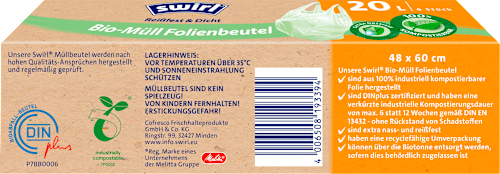 Müllbeutel 20 l mit Tragegriff bio Swirl