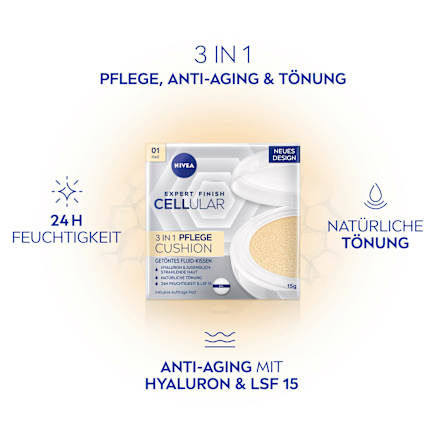 Negovalna blazinica Hyaluron Cellular Filler Cusion, svetel odtenek NIVEA