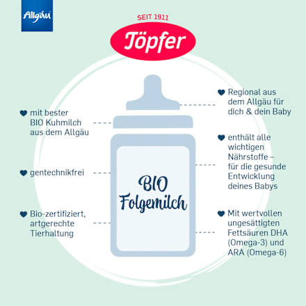 Folgemilch 3 ab dem 10. Monat Töpfer