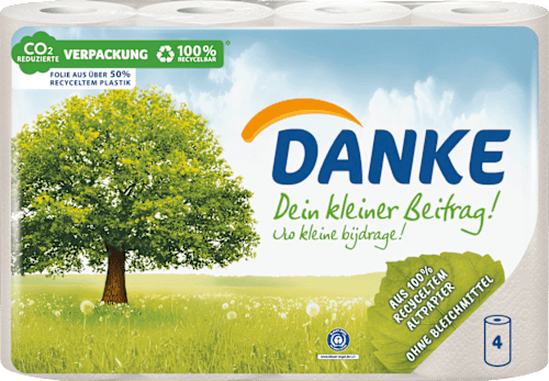 Küchenrollen 3-lagig (4x45 Blatt) Danke