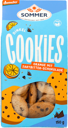 Cookies Dinkel Orange mit Zartbitter-Schokolade SOMMER