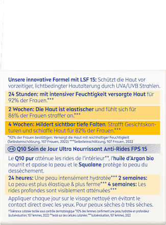 Anti Falten Gesichtscreme Q10 extra reichhaltig LSF 15 NIVEA