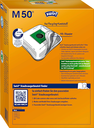 Staubsaugerbeutel M50 MicroPor Plus inkl. 1 Filter Swirl