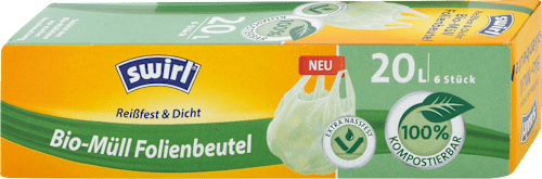 BIO kompostovateľné vrecia s uchami, 20 l Swirl