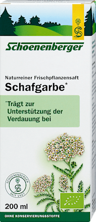 Naturreiner Frischpflanzensaft Schafgarbe Schoenenberger