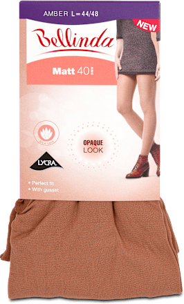 punčochové kalhoty MATT, velikost 48, amber Bellinda