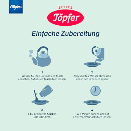 Abendbrei Ziegenmilch Hafer ab dem 6. Monat Töpfer