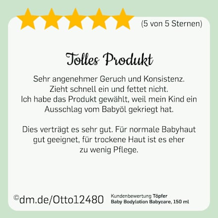 Babycare Bodylotion Töpfer
