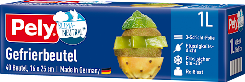 Gefrierbeutel 1 L PELY® KLIMANEUTRAL 