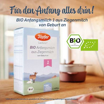 Anfangsmilch 1 aus Ziegenmilch, von Geburt an Töpfer