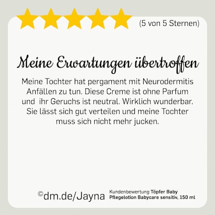 Baby Pflegelotion Babycare sensitiv  Töpfer