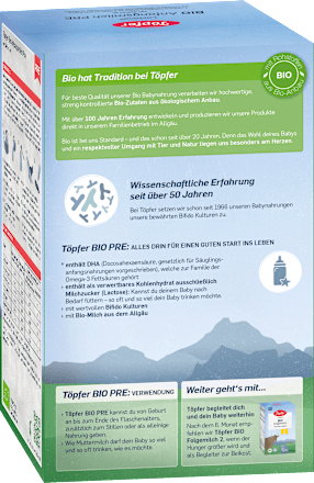 Anfangsmilch Pre Bio von Geburt an Töpfer