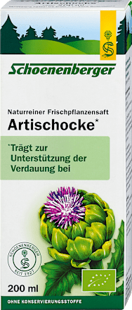 Frischpflanzensaft Artischocke Schoenenberger