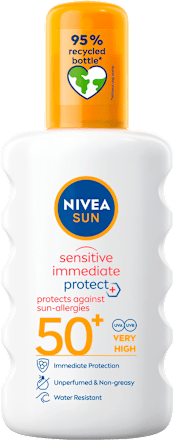 Sprej za zaščito pred soncem in alergijo na sonce Sensitive, ZF 50+ NIVEA SUN