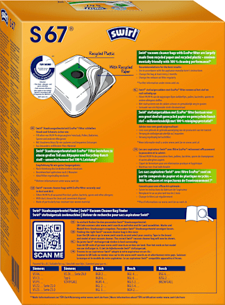 MicroPor Plus Staubsaugerbeutel S67 Swirl