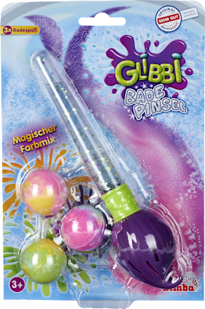 Badepinsel mit farbige Badebomben GLIBBI