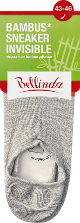 unisex ponožky Bambus Sneaker Invisible, 43-46 šedé Bellinda