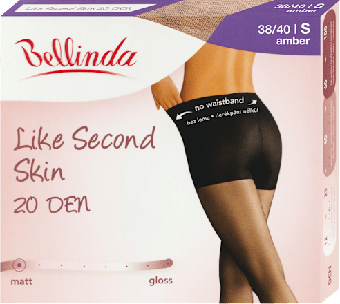 Hlačne nogavice Like Second Skin, 20 DEN, 38-40, amber Bellinda