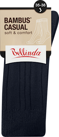 unisex ponožky Bambus Casual, 35-38, černé Bellinda