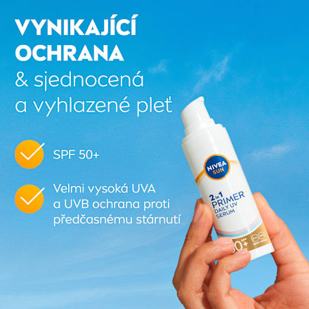 pleťové sérum 2 v 1 SPF50+ NIVEA SUN