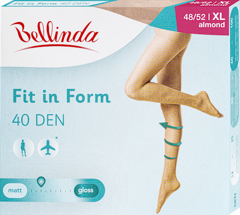 punčochové kalhoty FIT in FORM, velikost 52, almond Bellinda