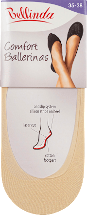 dámské balerínové ponožky Comfort, tělové, velikost 35-38 Bellinda