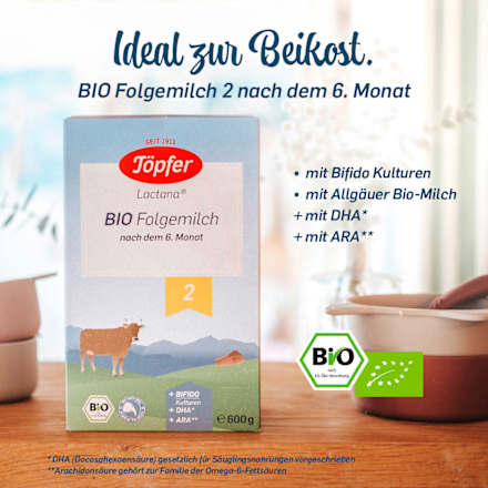 Folgemilch 2 nach dem 6. Monat Töpfer