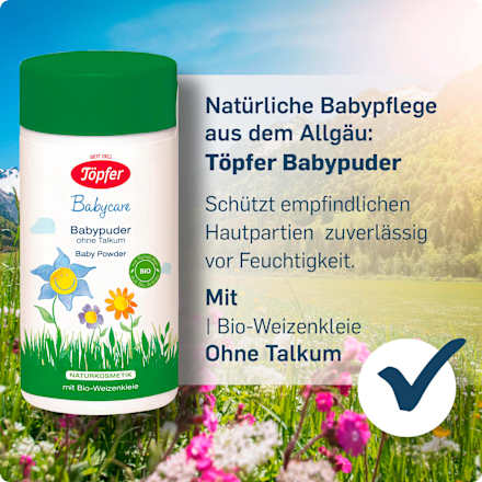 Babypuder Babycare ohne Talkum  Töpfer