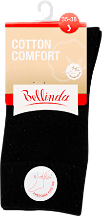 Női zokni, cotton comfort, fekete 35-38 Bellinda