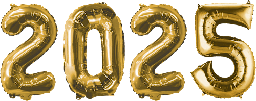 Folienballons "2025", gold Dekorieren & Einrichten