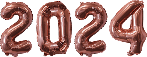 Folienballons "2024", roségold Dekorieren & Einrichten