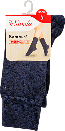 Bambus Thermolite női zokni, kék, 35-38 Bellinda