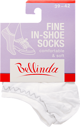 Női bokazokni Fine in-shoe, fehér, 39-42 Bellinda
