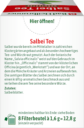 Kräutertee, Salbei (8 Beutel) Bad Heilbrunner