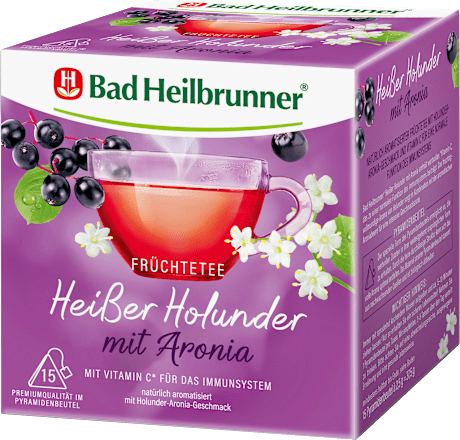 Früchtetee Heißer Holunder mit Aronia Bad Heilbrunner
