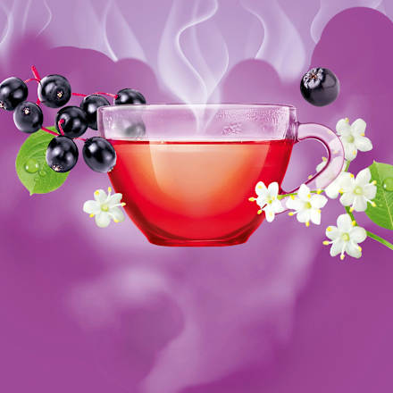 Früchtetee Heißer Holunder mit Aronia Bad Heilbrunner