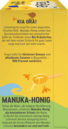 Kräutertee "Neuseeland" Lemonmyrte mit Manuka Honig (20 Beutel) Teaya