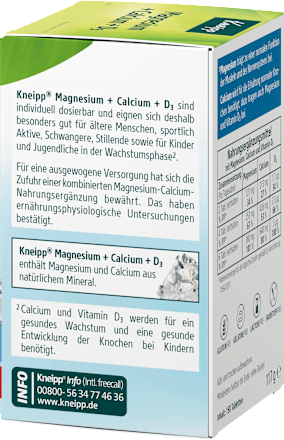 Tabletten Magnesium + Calcium + D3 Kneipp