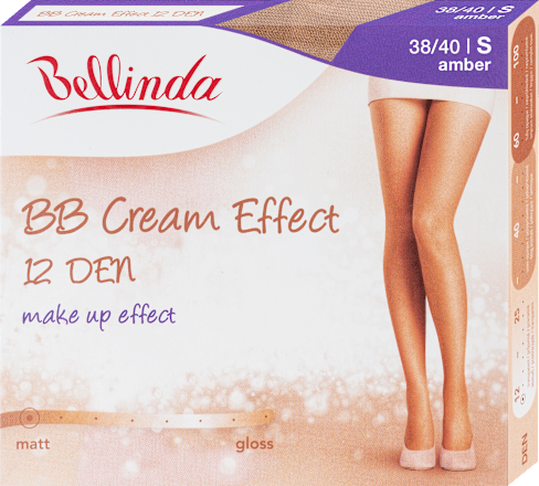 Pančuchové nohavice BB cream effect, S 38/40, amber Bellinda