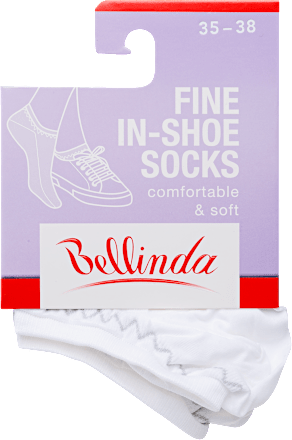 Női bokazokni Fine in-shoe, fehér, 35-38 Bellinda