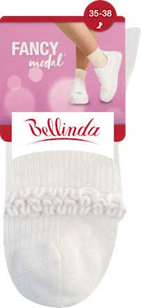 dámské ponožky FANCY modal, bílé, vel. 35-38, 1 pár Bellinda