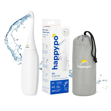 Po Dusche weiß, inkl. Reisetasche HappyPo