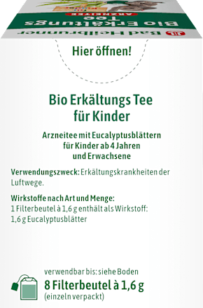 Kindertee, Bio Erkältungs Tee (8 Beutel) Bad Heilbrunner